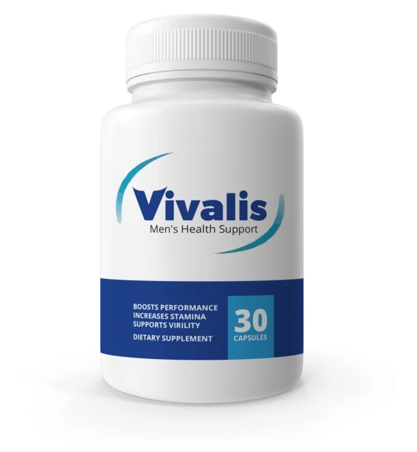 Vivalis men's health support supplement bottle, 30 capsules
